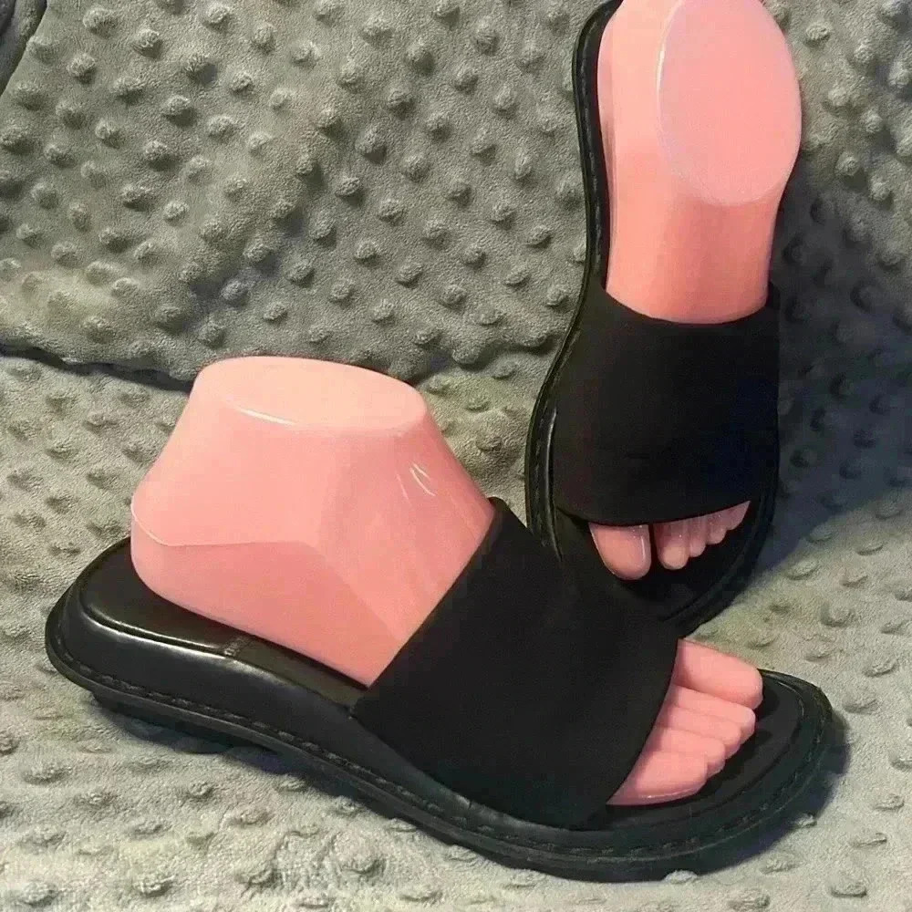 Me Too Y2K Vintage Elastic Strap Slides Sandals, 7.5